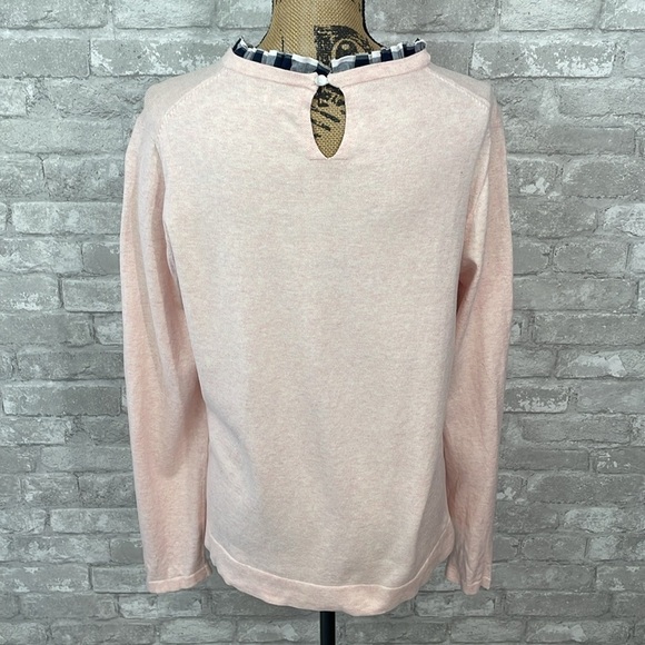 J.Crew Ruffleneck Pink Cotton Sweater - Picture 3 of 6